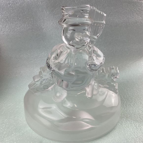 Vintage Cristal D'Arques Snowman Figurine Lead Crystal France - Picture 2 of 10